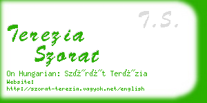 terezia szorat business card